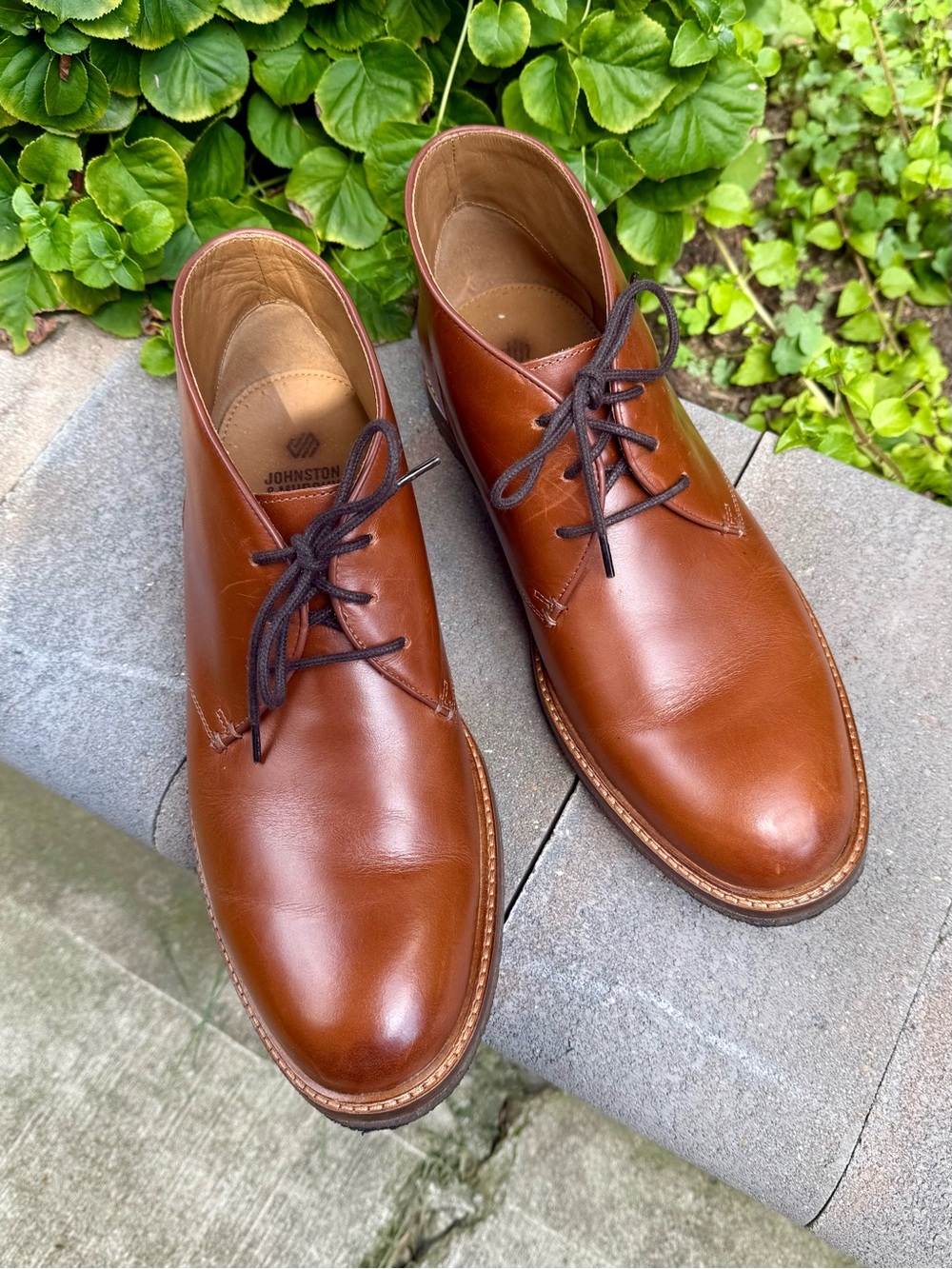 Johnston & Murphy Men’s Leather Chukka Boots, Brown, 11.5 D